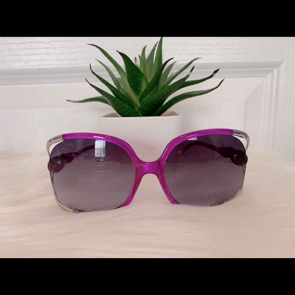 Purple Round Frame SunGlasses
